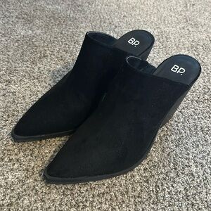 Black Backless Booties